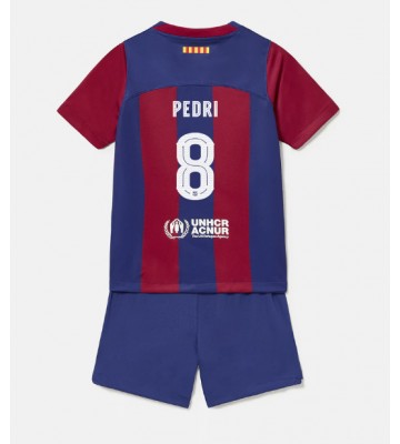 Barcelona Pedri Gonzalez #8 Replica Home Stadium Kit for Kids 2023-24 Short Sleeve (+ pants)